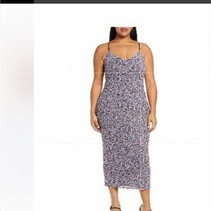 AFRM Amina Mesh Multi Ditsy Dress